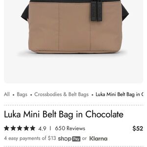 NWT: Calpak Luka Mini Belt Bag in Brown and Black